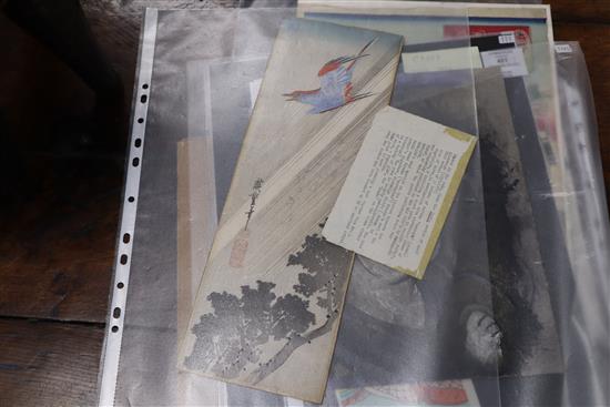 Japanese School, a group of assorted unframed woodblock prints